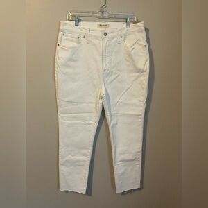 Madewell The Perfect Vintage Jean in White. Size 32